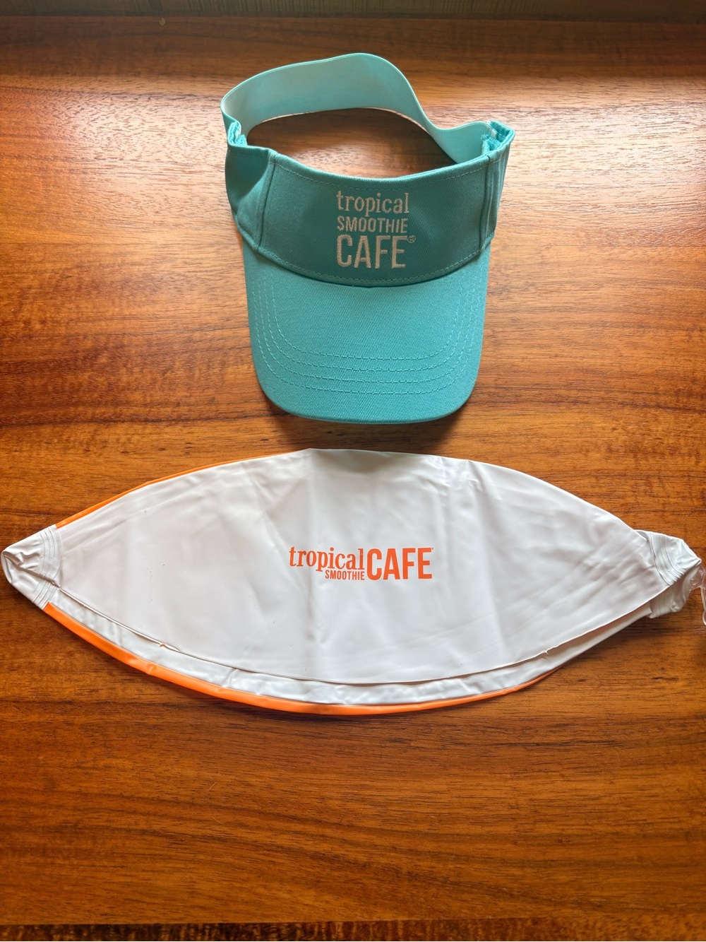 Tropical smoothie bundle with vizor and beach ball.